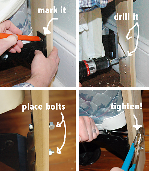 attachingheadboard to diy frame headboard attaching